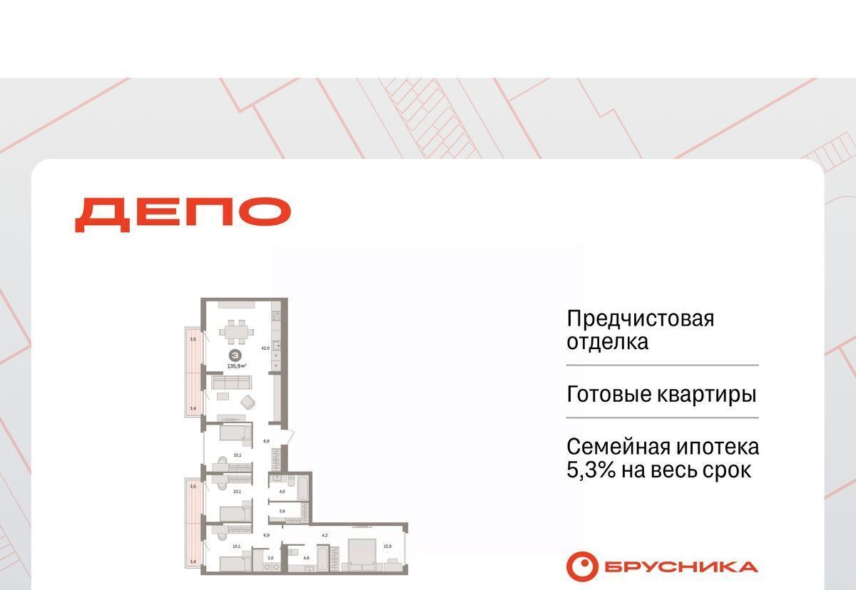 квартира г Екатеринбург Старая Сортировка ЖК Квартал Депо Проспект Космонавтов, Сортировочный жилрайон фото 1