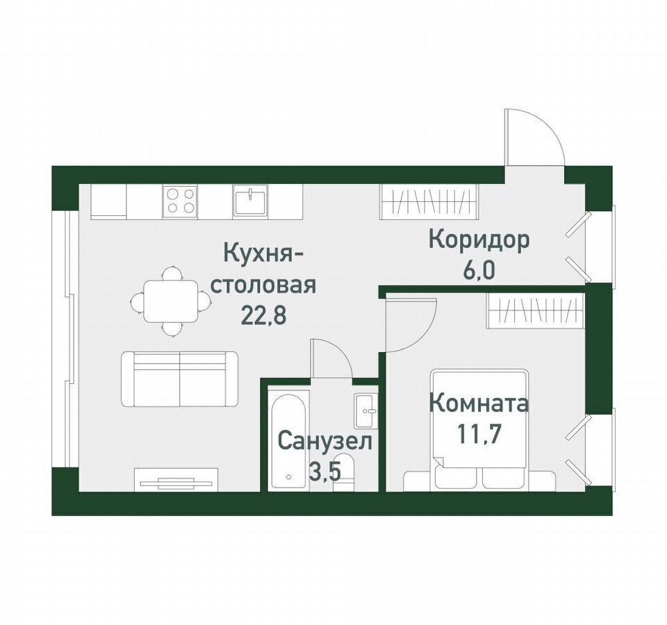 квартира г Челябинск Западный ул. Спортивная, д. 20 фото 2