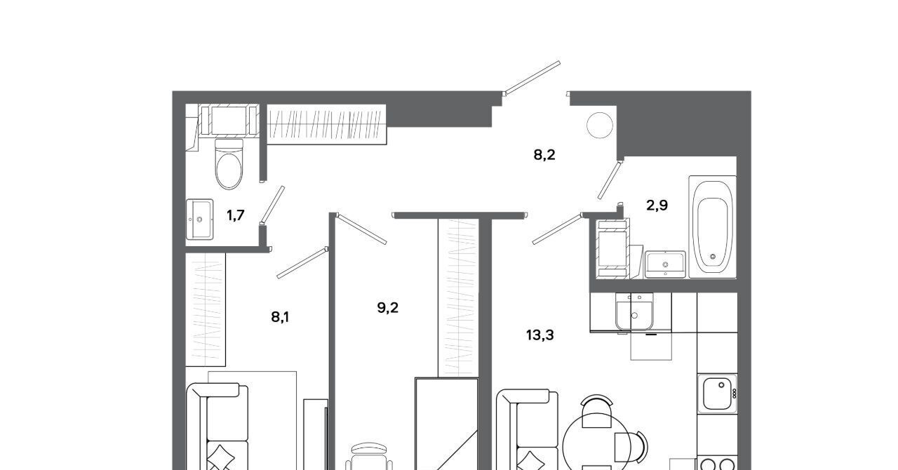 квартира г Сургут ЖК «Столица» 30А, 30А мкр фото 1