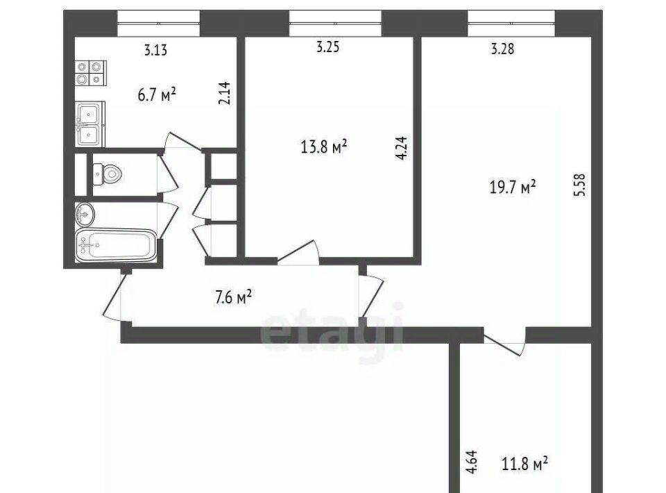 квартира г Одинцово ул Маковского 10 Одинцово фото 2