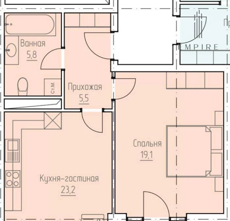 квартира г Грозный р-н Ленинский ул. Нурсултана Абишевича Назарбаева, 86А фото 1