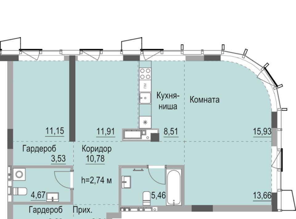 квартира г Ижевск р-н Октябрьский ул Лихвинцева 17 фото 1