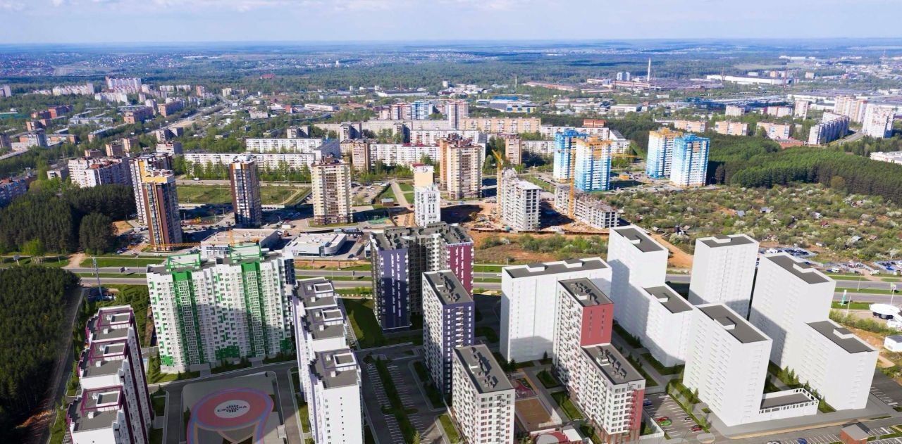 квартира г Ижевск р-н Индустриальный Культбаза ЖК «Ежевика» 10 жилрайон, 8-й мкр фото 3