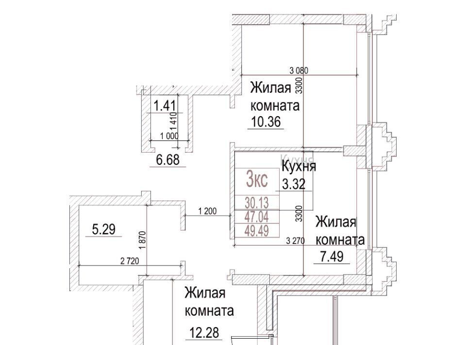 квартира г Новосибирск метро Площадь Гарина-Михайловского ЖК «Чернышевский» фото 1