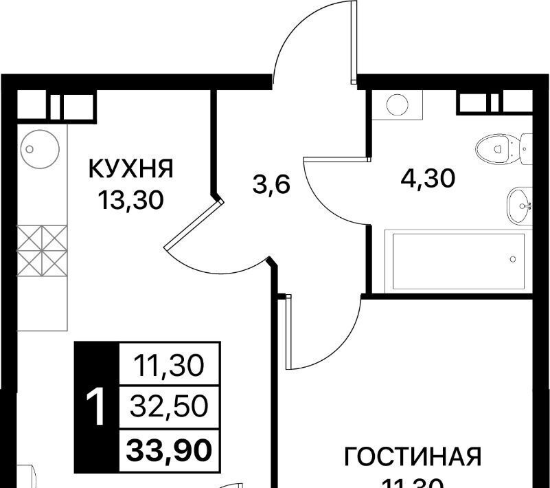 квартира г Ростов-на-Дону р-н Пролетарский ул Вересаева 102/1с 3 ЖК «Персона» фото 1
