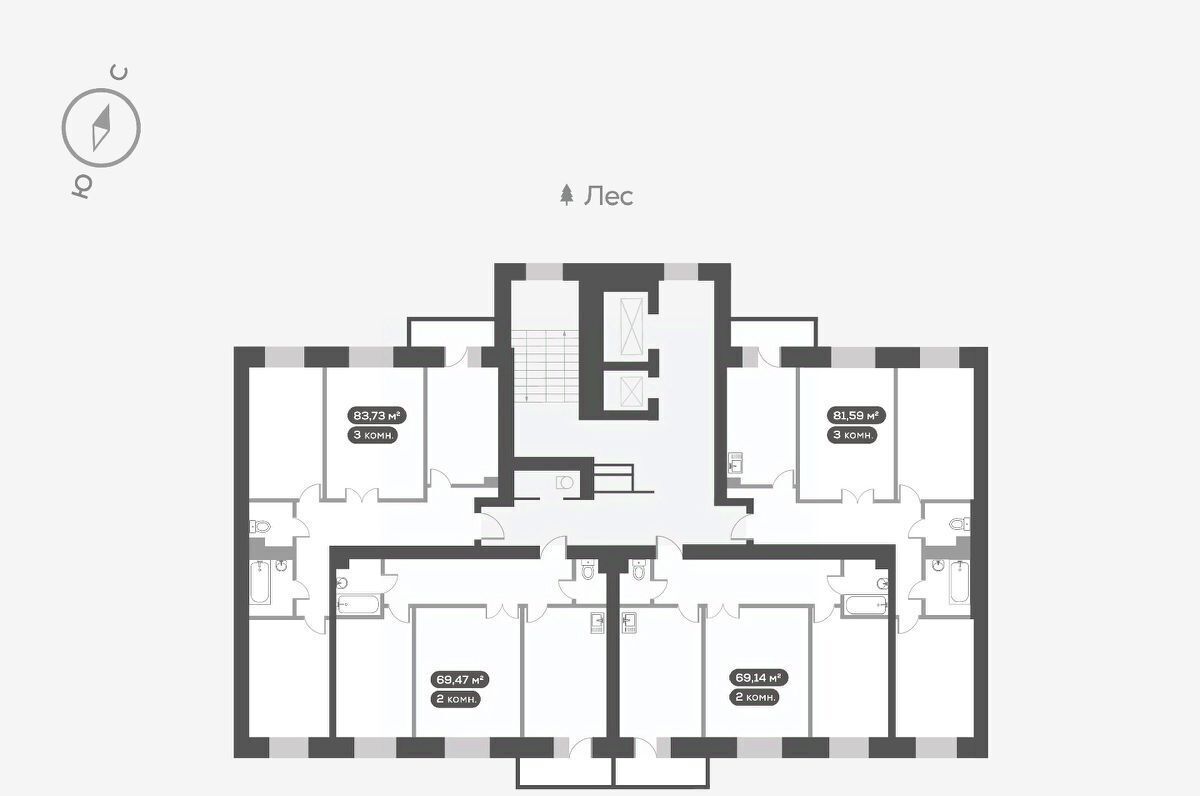 квартира г Красноярск р-н Октябрьский ул Академгородок 80 фото 2