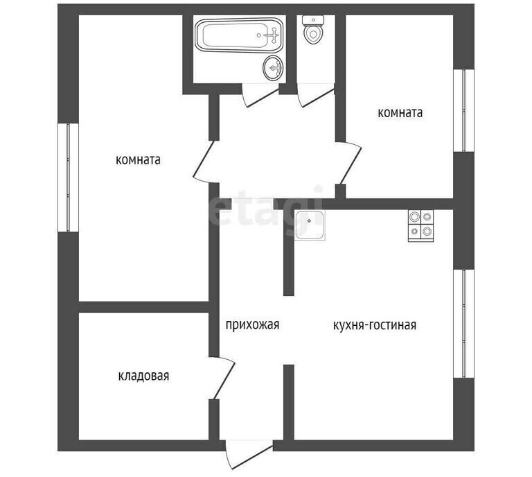 квартира г Прокопьевск р-н Рудничный ул Есенина 22 фото 1