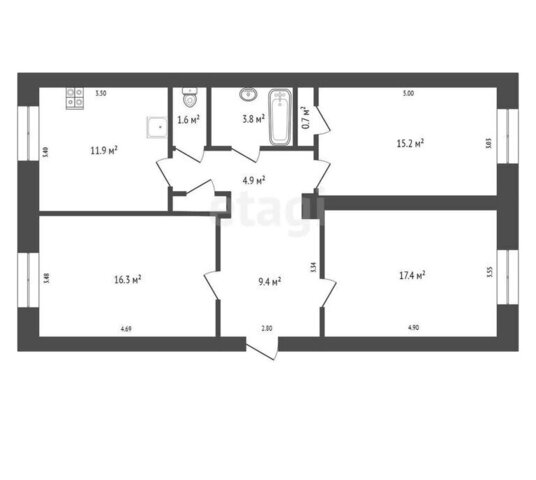 квартира р-н Центральный дом 4 фото