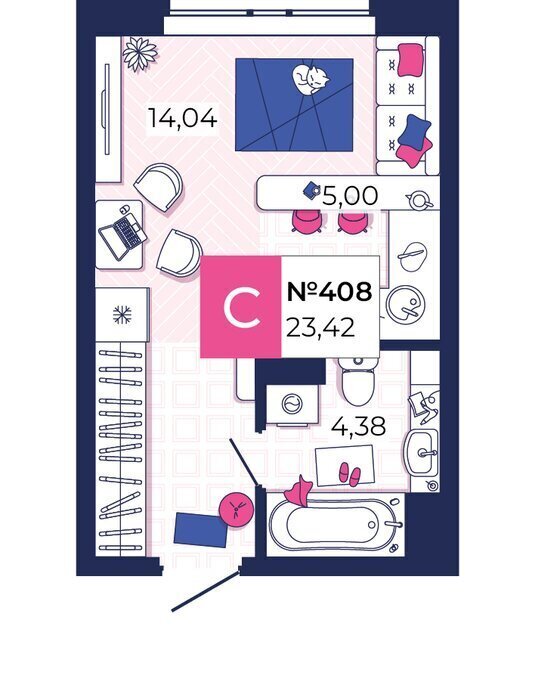 квартира г Тула ш Новомосковское 5 ЖК «По любви» Центральный территориальный округ фото 1