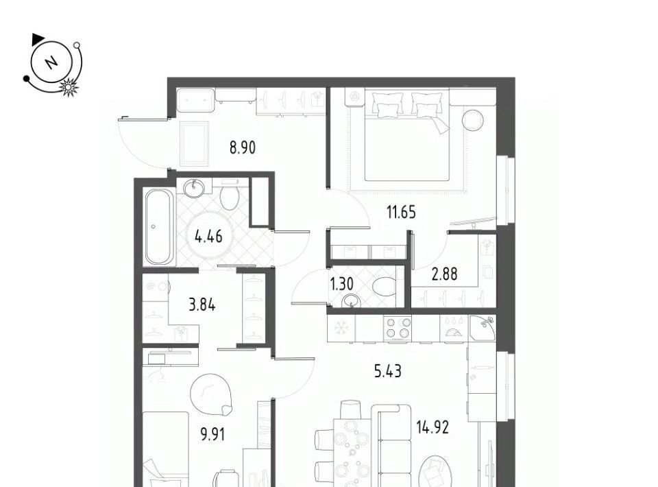 квартира г Екатеринбург Уральская ул Таватуйская 14а/2 фото 1