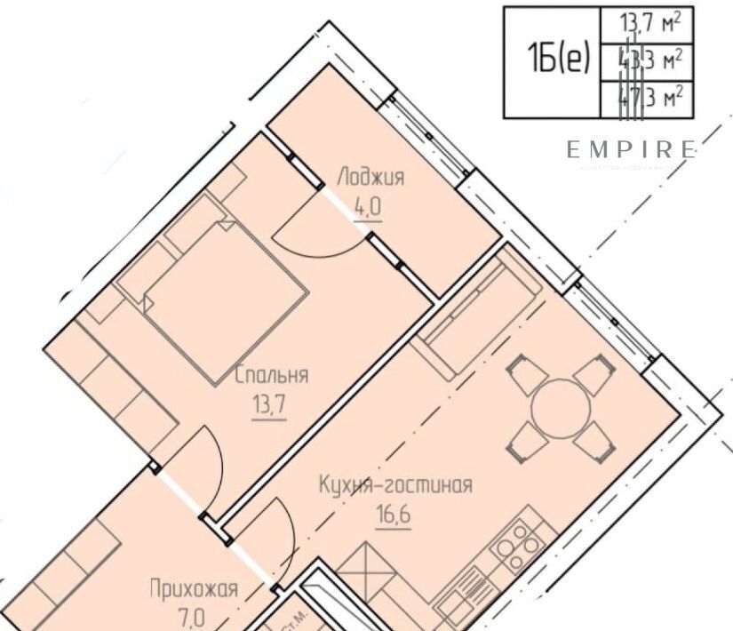 квартира г Грозный р-н Заводской пр-кт им В.В.Путина 12/65 фото 2