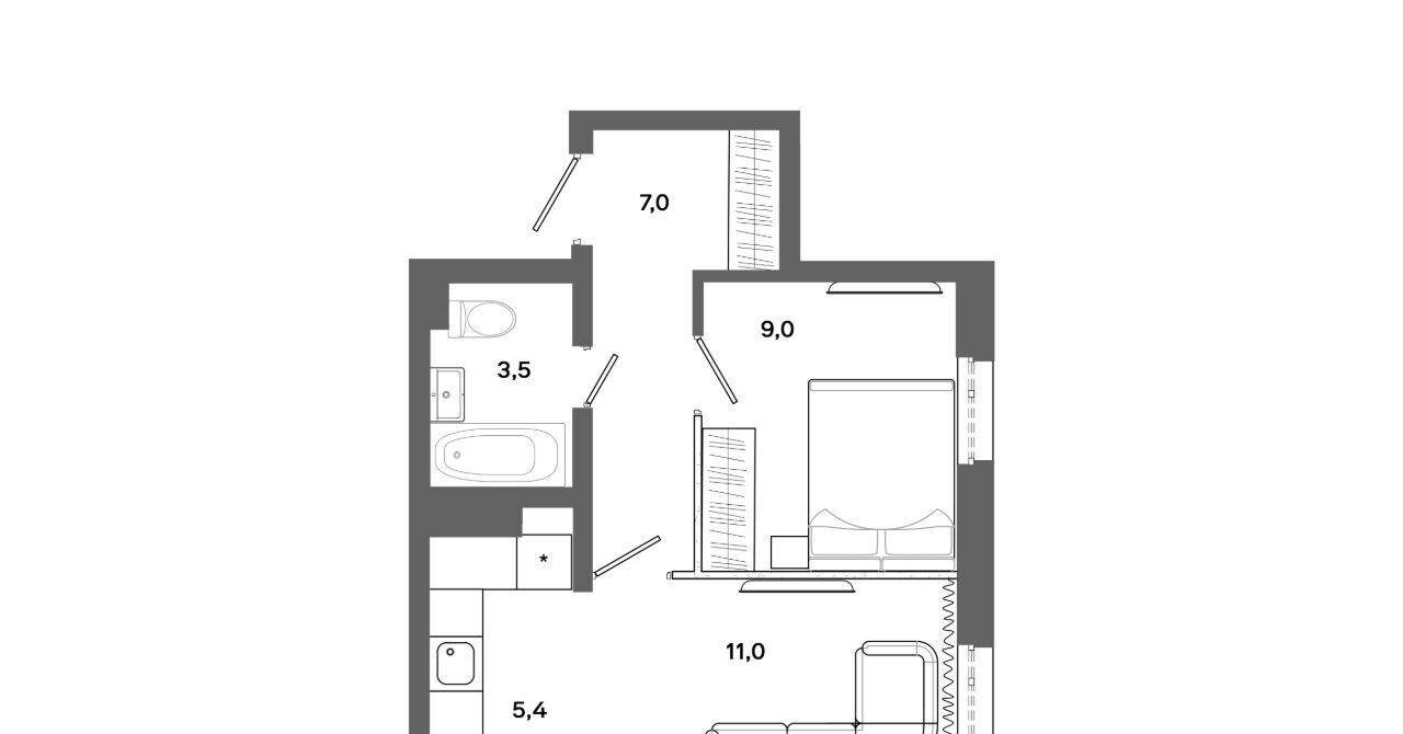 квартира г Сургут 30А, 30А мкр фото 1
