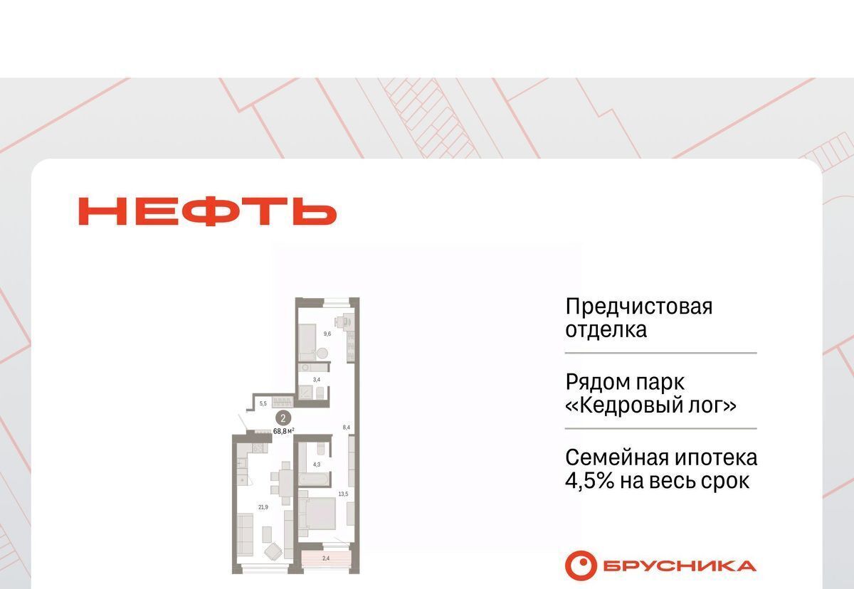 квартира г Сургут ЖК «Нефть» 1-й, 1-й мкр фото 1