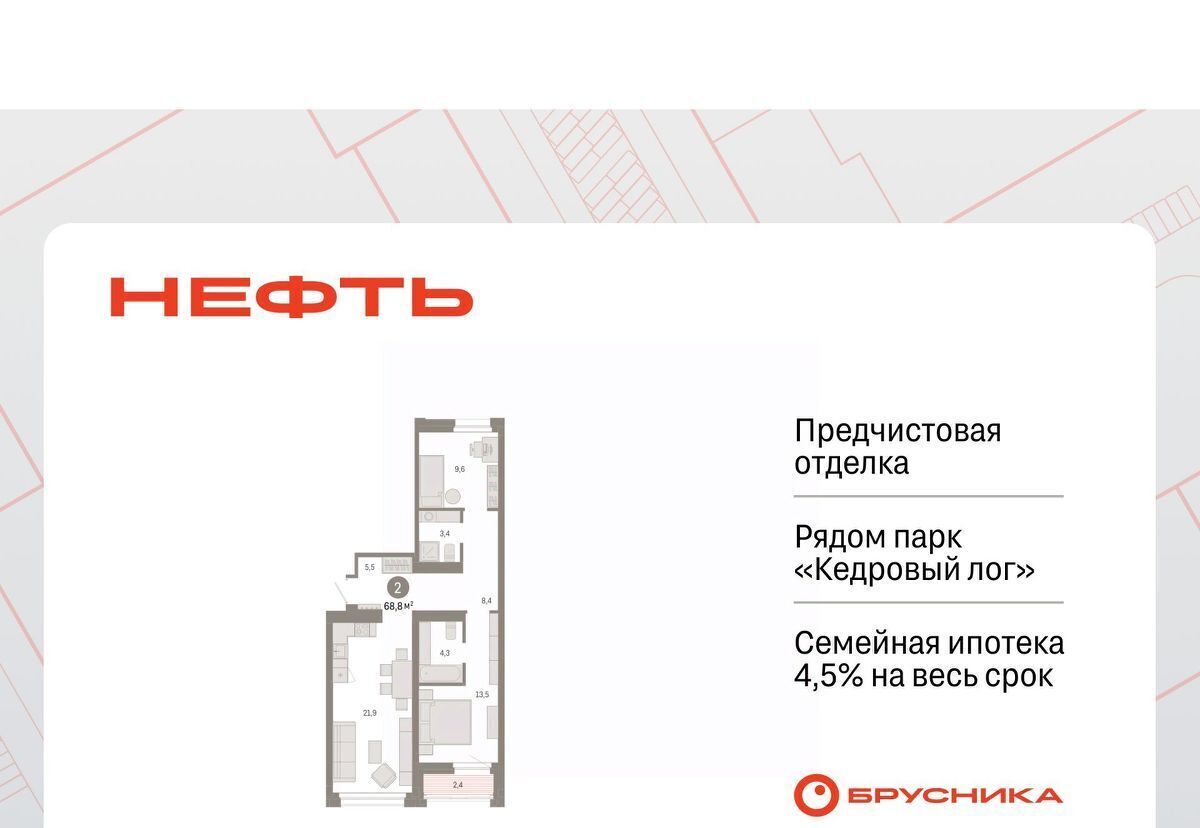 квартира г Сургут ЖК «Нефть» 1-й, 1-й мкр фото 1