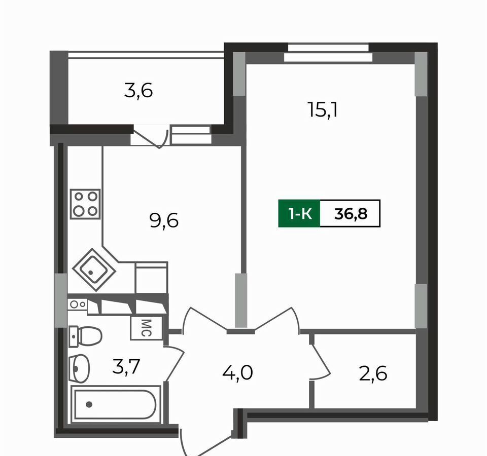 квартира г Владимир р-н Октябрьский б-р Сталинградский 5 фото 1