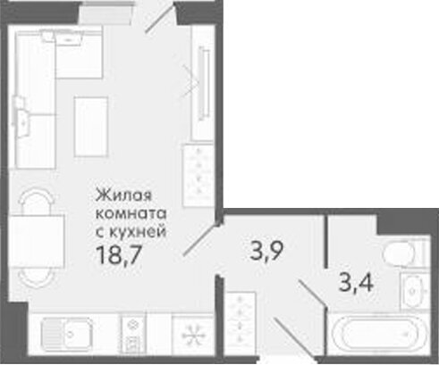 квартира г Новосибирск р-н Ленинский Чистая Слобода Студенческая ул Титова 264 жилой район «Чистая Слобода» фото 1