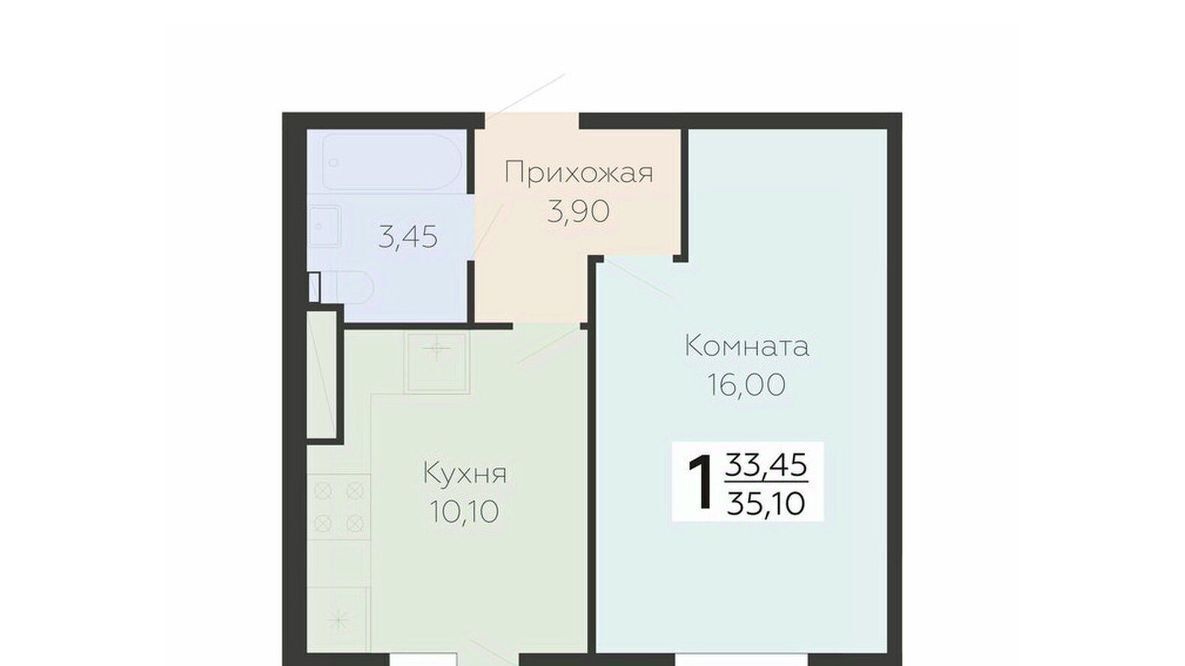 квартира г Всеволожск Южный ЖК Радужный Проспект Большевиков фото 1