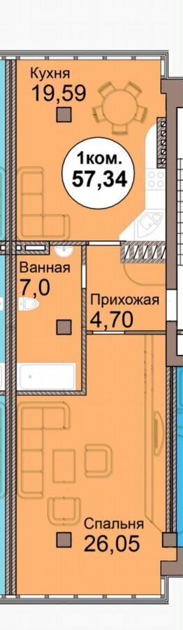 квартира г Калининград р-н Центральный пр-кт Мира 83 фото 1