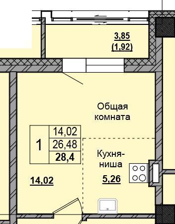 квартира г Якутск ЖК «Алгыс» фото 1