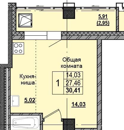 квартира г Якутск ЖК «Алгыс» фото 1