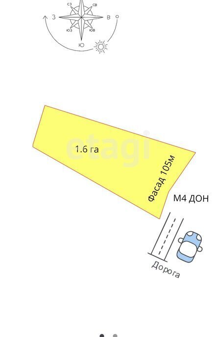 земля г Горячий Ключ М-4 Дон, 1386-й километр фото 1