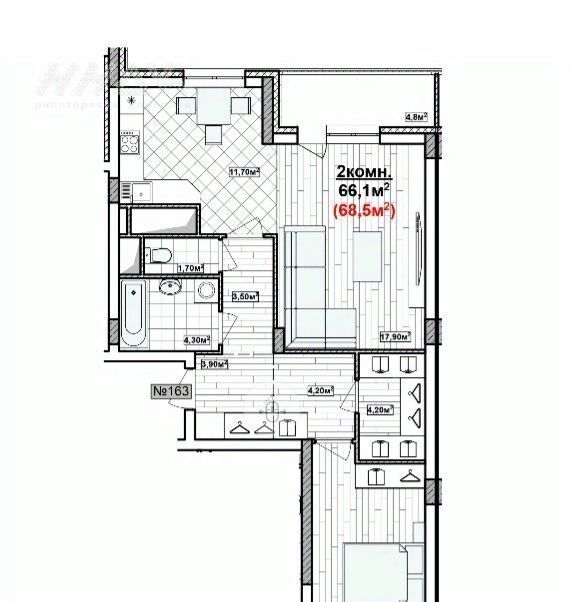 квартира г Нижний Новгород Горьковская ул Александра Хохлова 7 фото 10