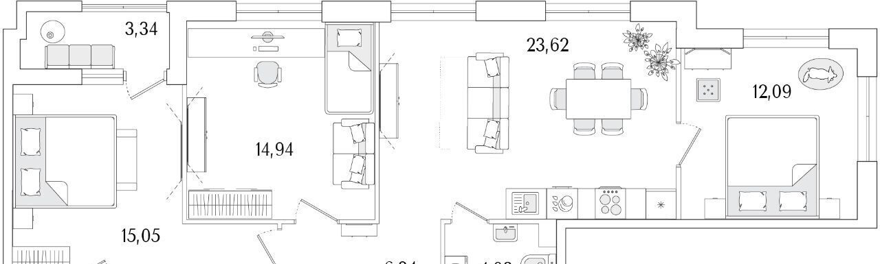 квартира г Санкт-Петербург метро Бухарестская ул Фучика 12к/2г фото 1