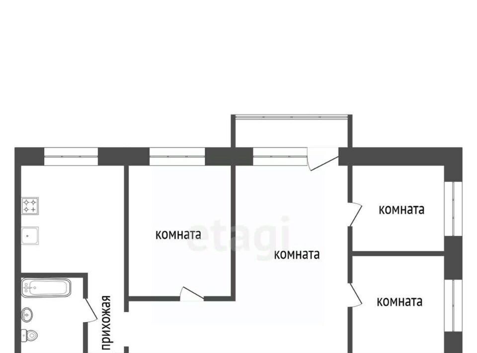 квартира г Красноярск р-н Октябрьский ул Юшкова 34 фото 2