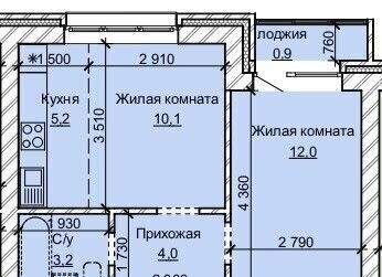 квартира г Барнаул р-н Центральный ул Анатолия 304 фото 1