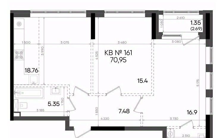 квартира г Казань метро Горки ул Аделя Кутуя 181ж фото 1