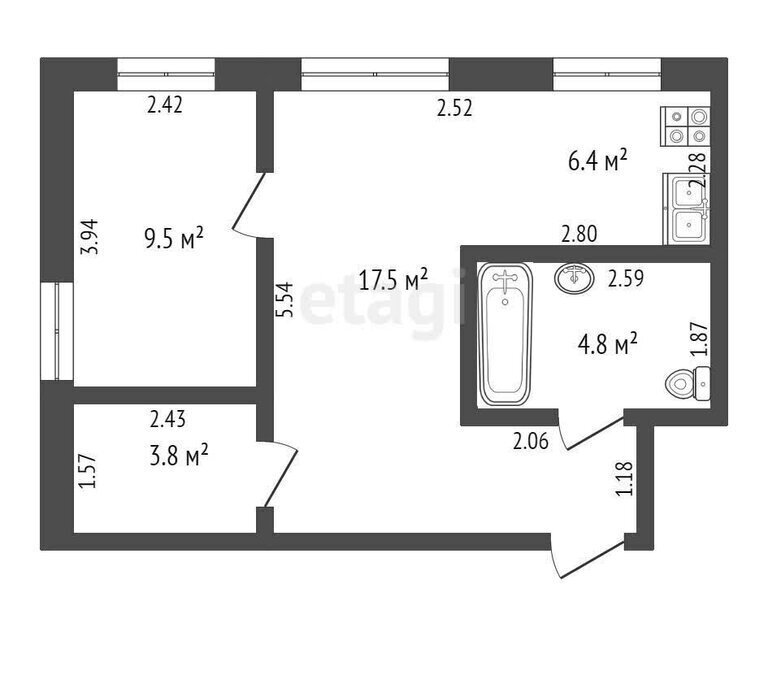 квартира г Чита ул Чайковского 23 фото 1