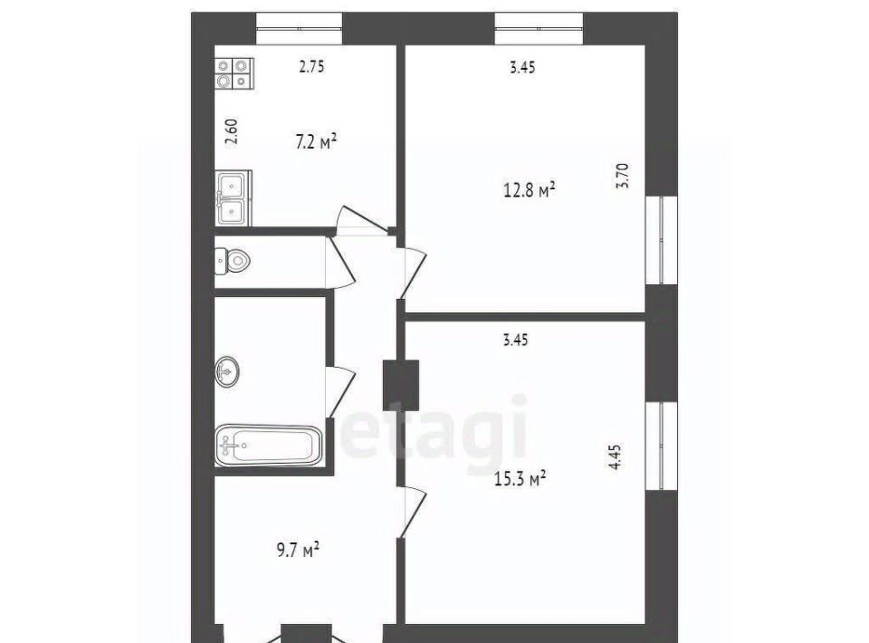 квартира г Омск р-н Центральный ул Герцена 38 фото 2