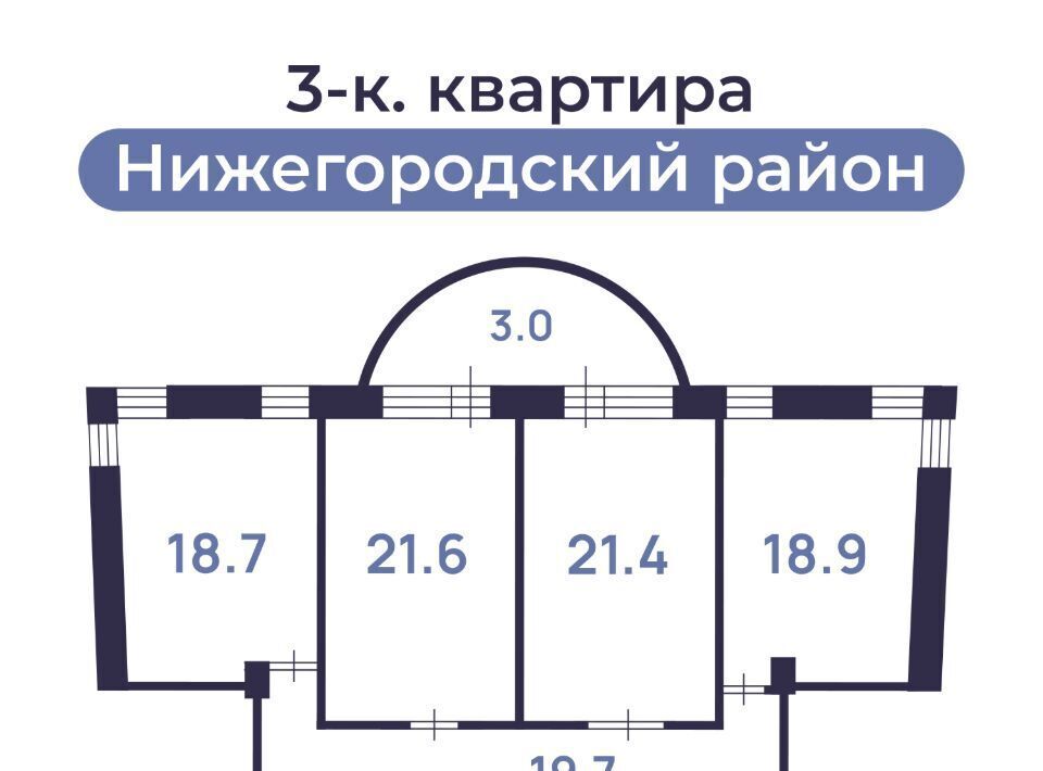 квартира г Нижний Новгород Горьковская ул Ошарская 98к/1 фото 31