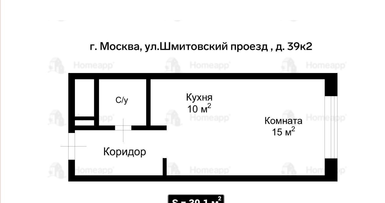 квартира г Москва метро Шелепиха проезд Шмитовский 39к/8 фото 2