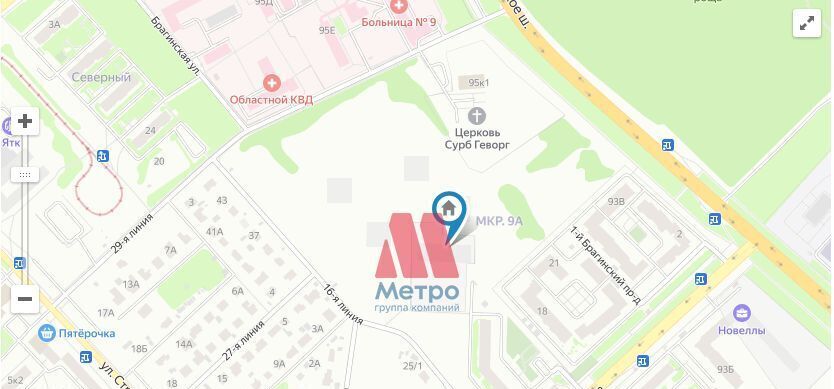 квартира г Ярославль р-н Дзержинский проезд 2-й Брагинский 22 фото 17