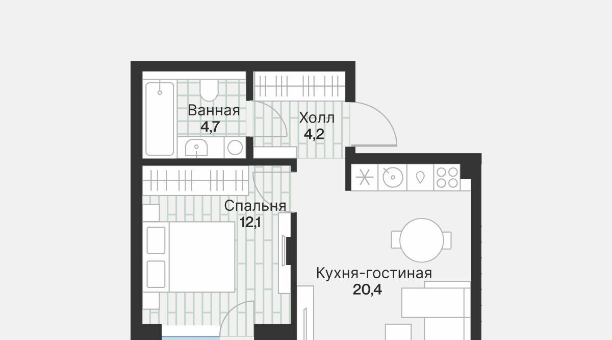 квартира г Тюмень р-н Калининский ул Игоря Комиссарова 4 фото 3
