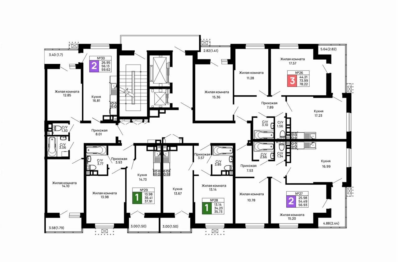 квартира г Майкоп пер Авиационный 3 фото 14