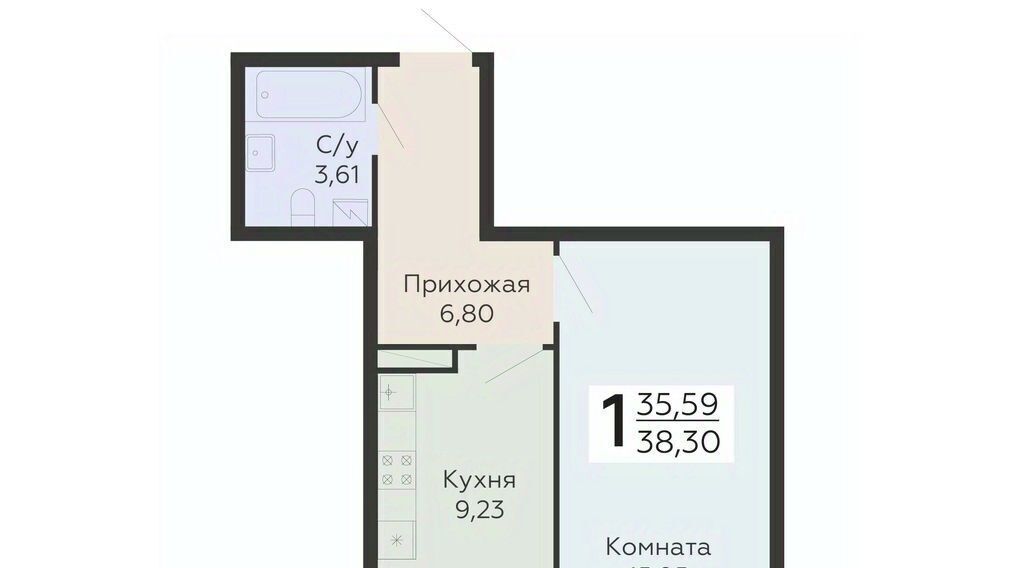 квартира г Воронеж р-н Коминтерновский ЖК «Никитинские сады» фото 1
