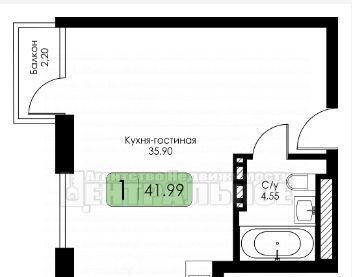 квартира г Смоленск р-н Ленинский ЖК «СреДА» фото 2