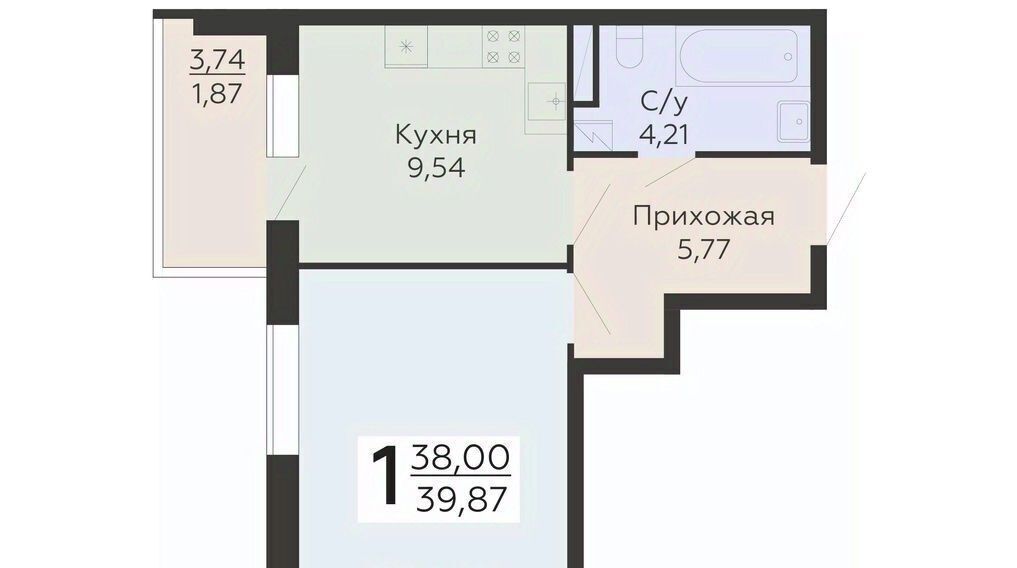 квартира г Воронеж р-н Коминтерновский ЖК «Никитинские сады» фото 1