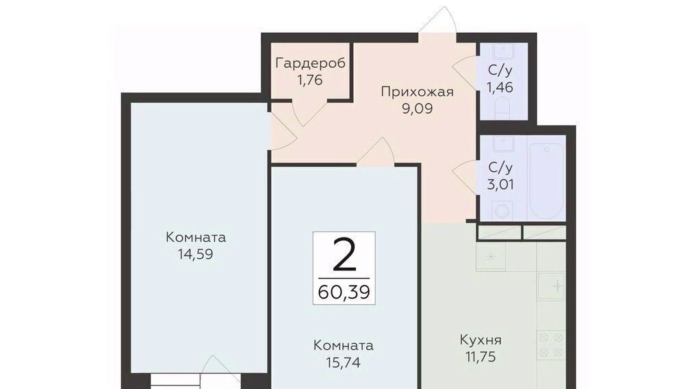 квартира г Воронеж р-н Советский ул Острогожская 156/2 фото 1