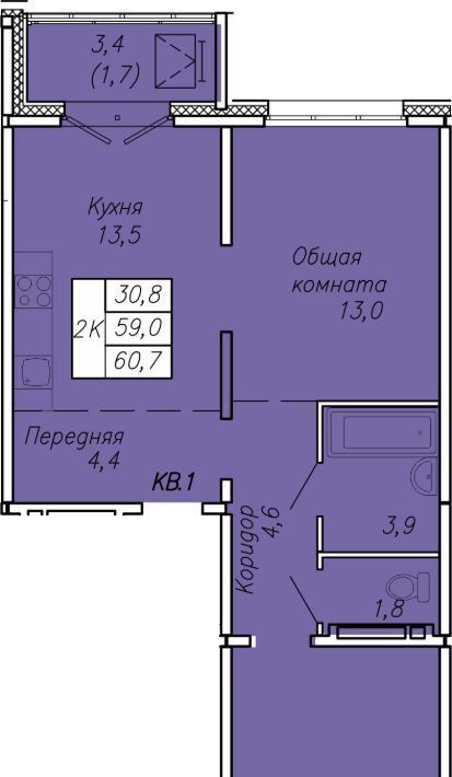 квартира г Новосибирск р-н Ленинский ул Связистов 13/2 фото 1