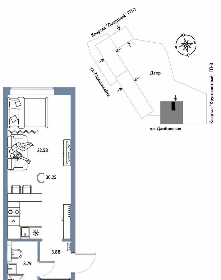 квартира г Тюмень р-н Центральный ул Мельникайте 4 корп. 5 фото 1