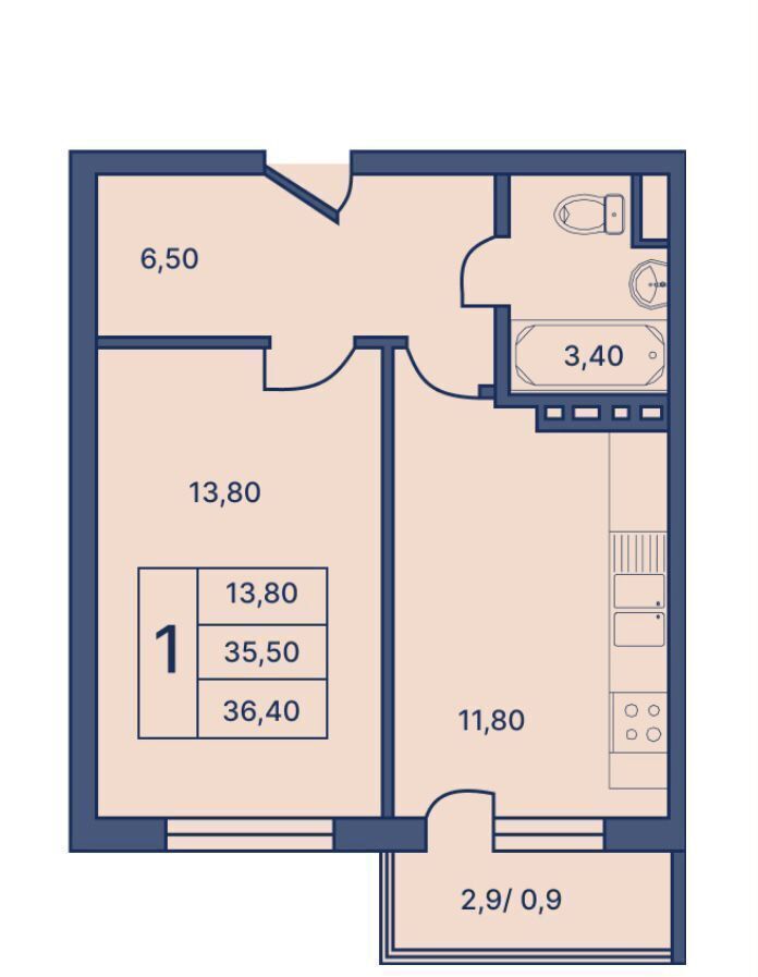 квартира г Краснодар р-н Прикубанский ул им. Валерия Вишневецкого 7к/1 фото 1