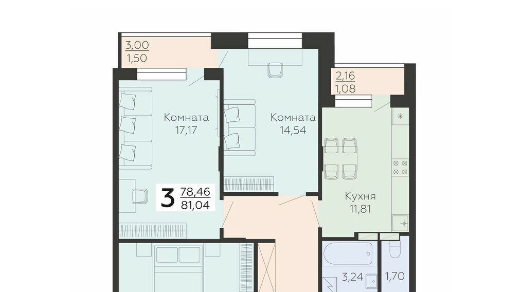 квартира г Воронеж р-н Коминтерновский ул Независимости 78к/4 фото 1