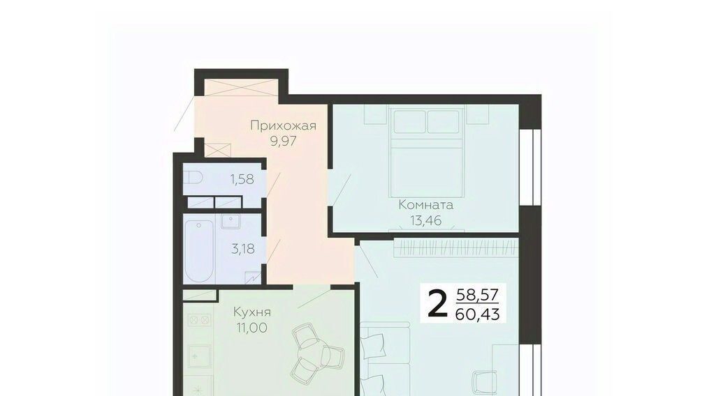 квартира г Воронеж р-н Коминтерновский ул Независимости 78бк/4 фото 1