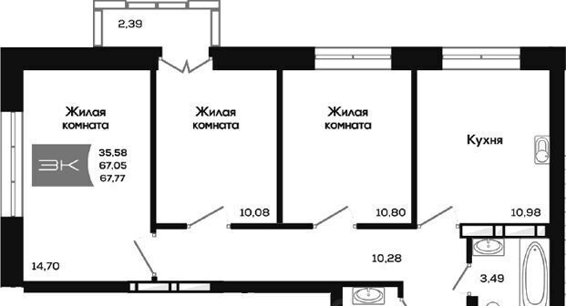 квартира г Новосибирск ул Титова 48 Площадь Маркса фото 1