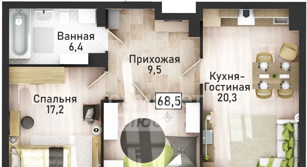 квартира г Курск р-н Центральный ул Павлуновского 3 фото 4