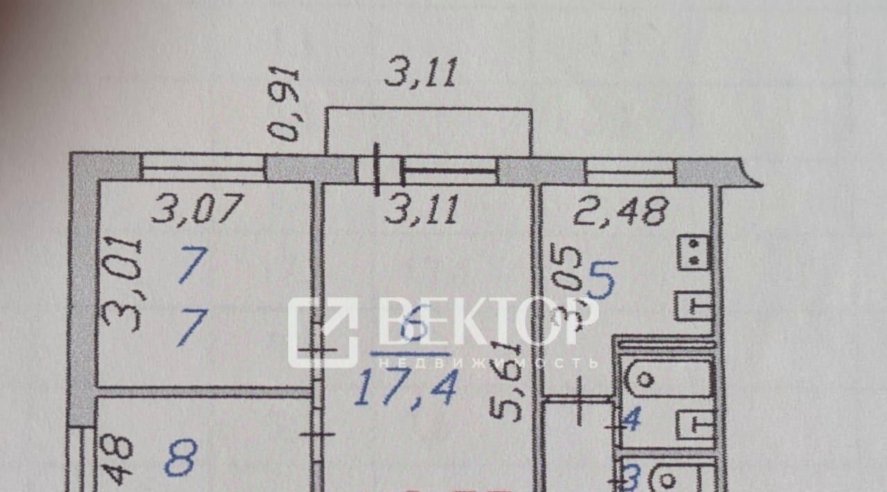 квартира г Иваново р-н Ленинский ул Генерала Хлебникова 56 фото 2