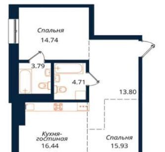 квартира г Иркутск р-н Октябрьский ул Юрия Левитанского 16 фото 2